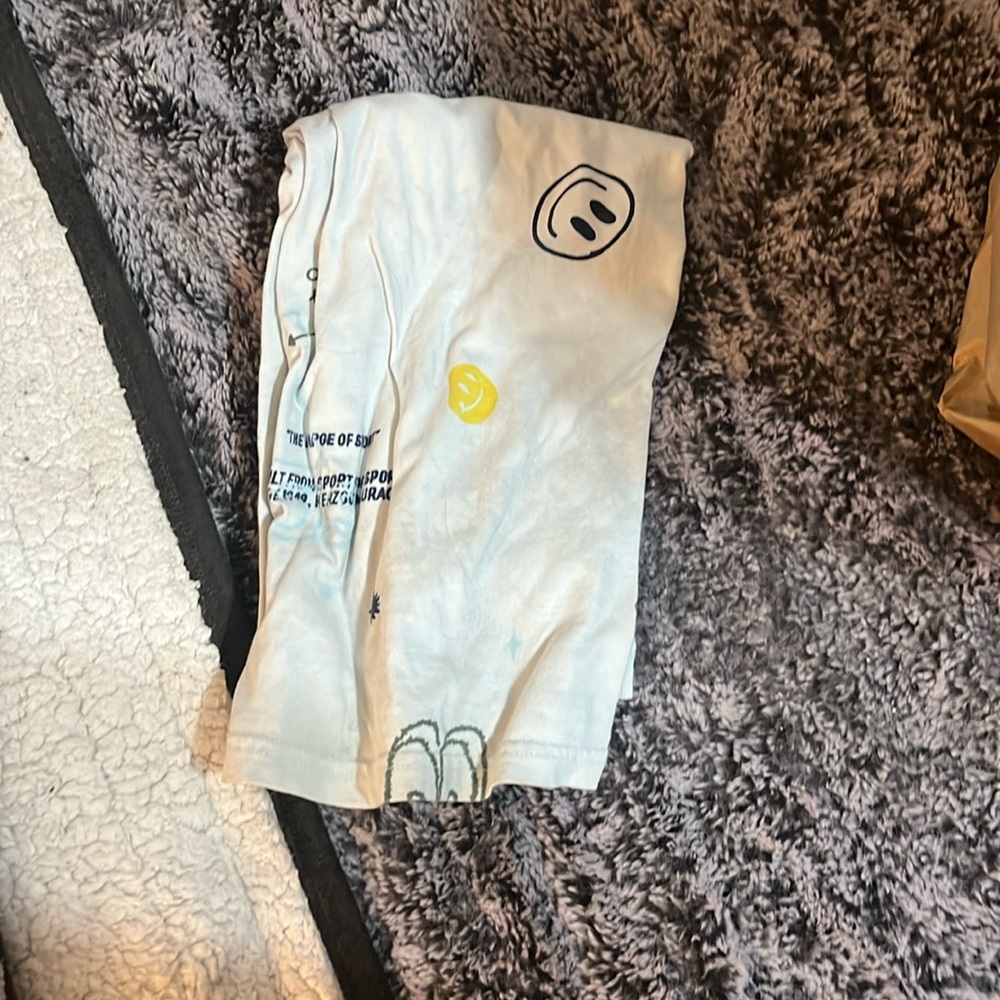 kids medium smiley face adidas tshirt